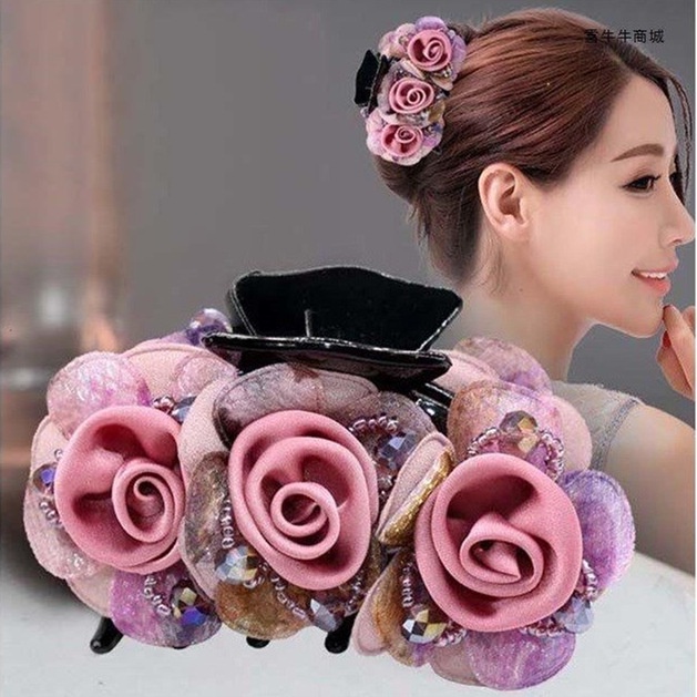 Kẹp Tóc Đính Hoa Thanh Lịch Thời Trang Dành Cho Nữ