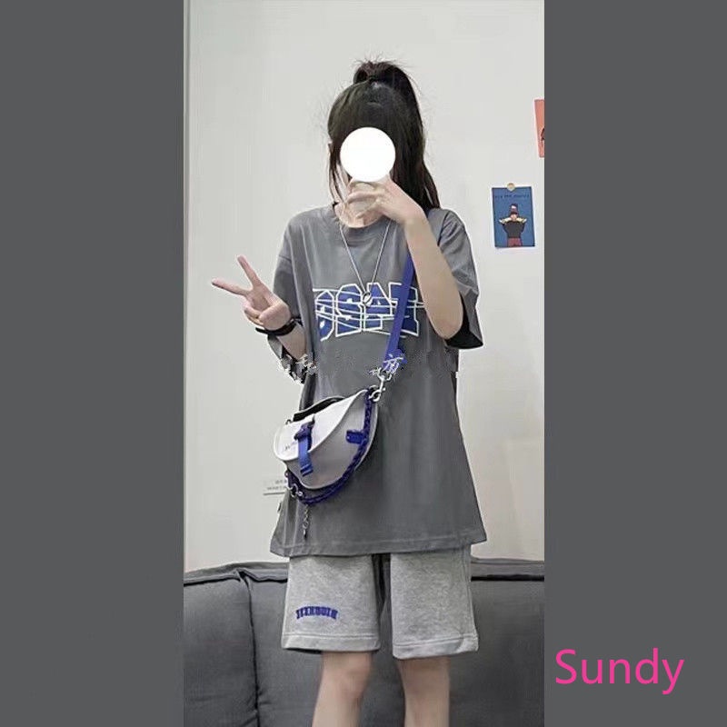 Set Áo Thun Ngắn Tay Plus Size + Quần Short Thời Trang Mùa Hè Cho Bé Gái