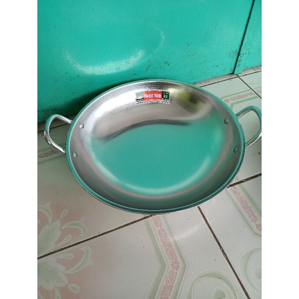 chảo nhôm bầu xi dầy Tân Đức Thành size 32-34-36cm