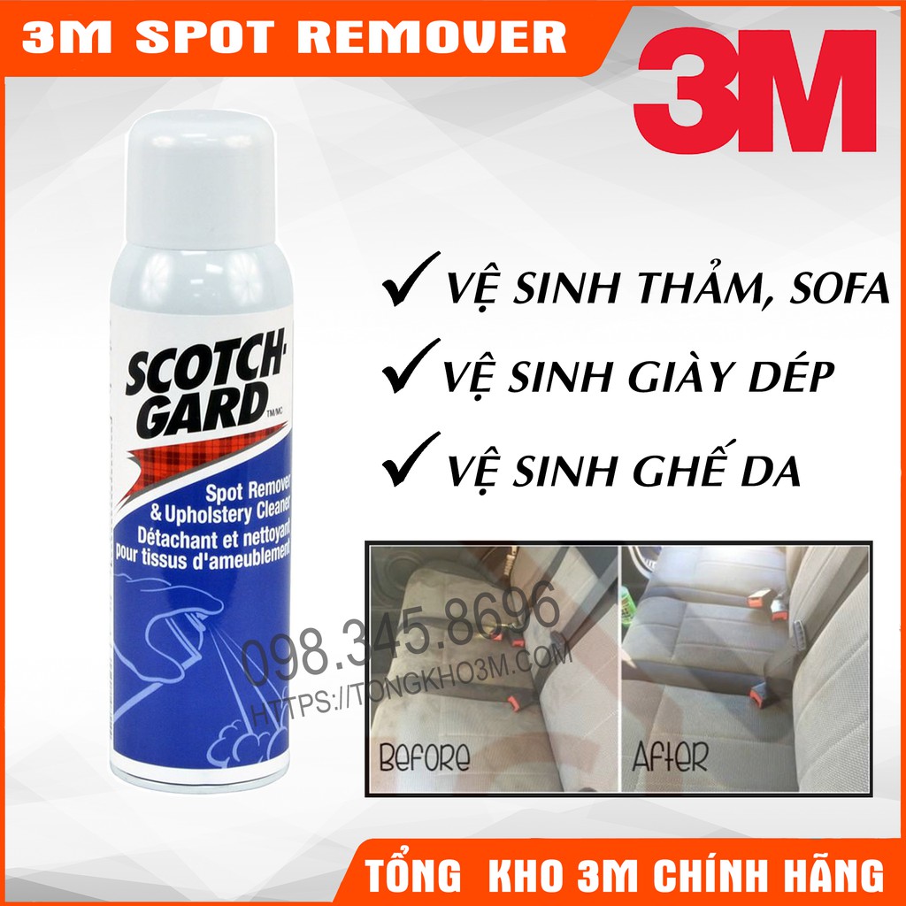 Chai Tẩy Vết Bẩn 3M Scotchgard Spot Remover - Tẩy Sạch Hiệu Quả Trên Bề Mặt Thảm, Vải, Giày Dép