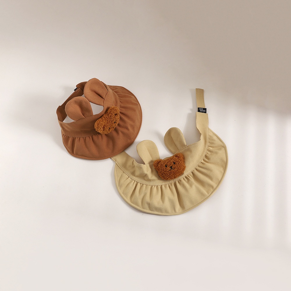 Nón Lưỡi Trai Nửa Đầu Vành Rộng Chống Nắng Mùa Hè In Hình Gấu Hoạt Hình Dễ Thương Cho Trẻ Em