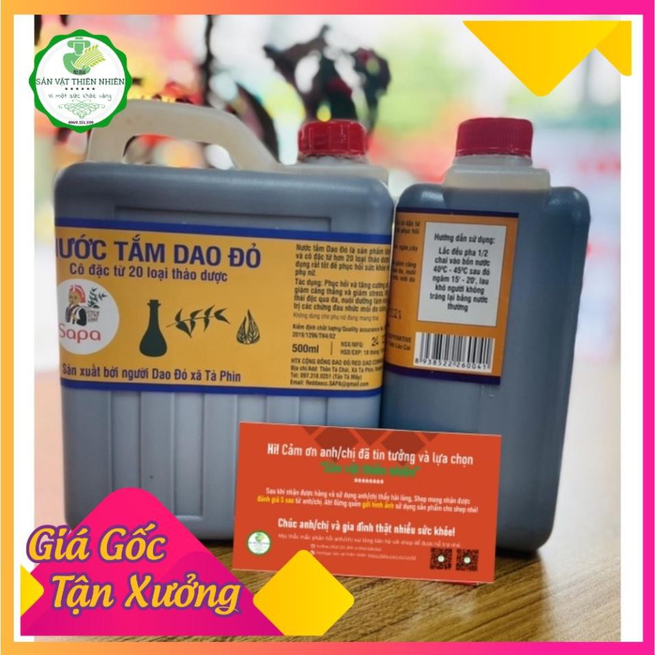 Nước tắm Dao Đỏ Sapa (2lit) cô đặc thảo dược quý phục hồi tăng cường sức khỏe hiệu quả 100%