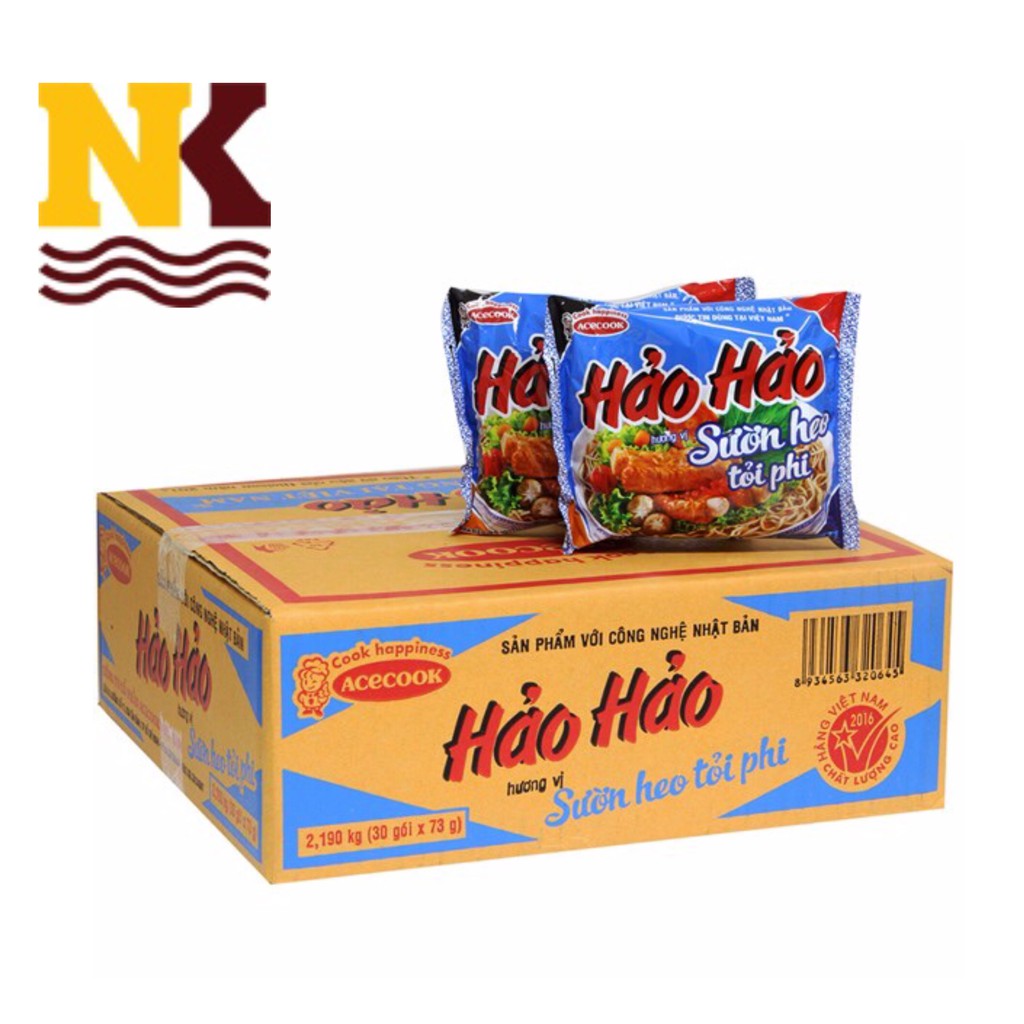 Mì hảo hảo sườn heo tỏi phi 75g x 30 gói