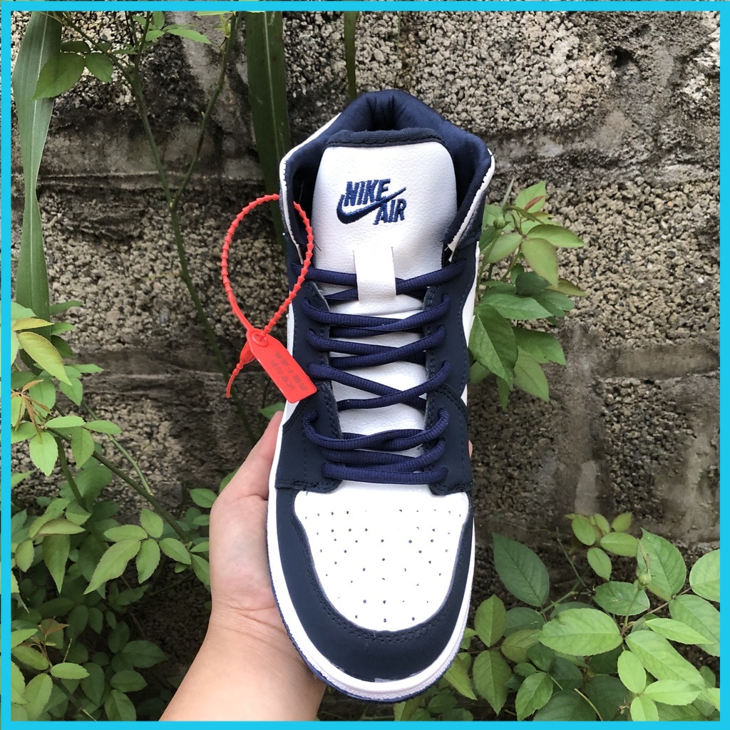Giày Thể Thao Sneaker Nam Nữ 𝐉𝐨𝐫𝐝𝐚𝐧 Cổ Thấp JD1 Low Màu Xanh Than Navi Hàng 11 Full Bill Box