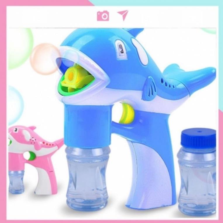 Súng bắn bong bóng xà phòng cho bé (cá héo bắn bong bóng- máy bắn bong bóng)