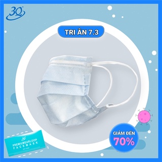 [TRI ÂN KHÁCH HÀNG] HỘP 50 CHIẾC KHẨU TRANG Y TẾ 3 LỚP 3Q MÀU XANH