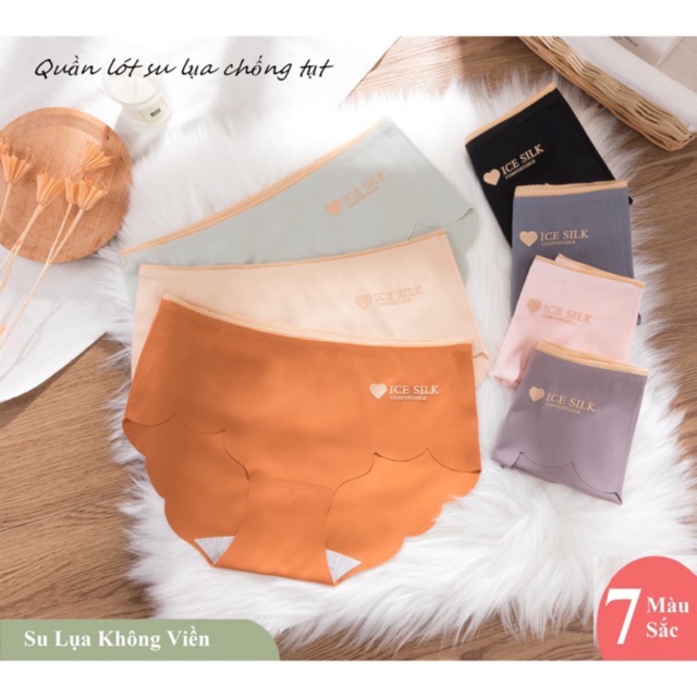 Quần Lót Đúc Su Lụa Viền Sóng Cao Cấp Chống Tụt Silk