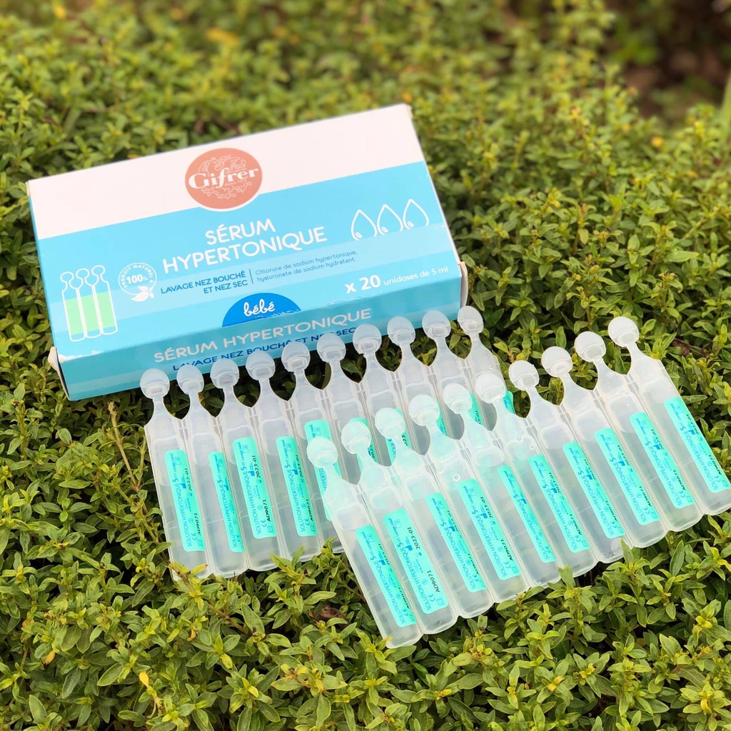 Nước Muối Tép Vàng, Tép Xanh Gifrer Fysoline Hộp 20 Ống Chính Hãng | Minizon Kids