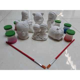 Combo 60 cọ đầu dẹp - cọ vẽ giá sỉ
