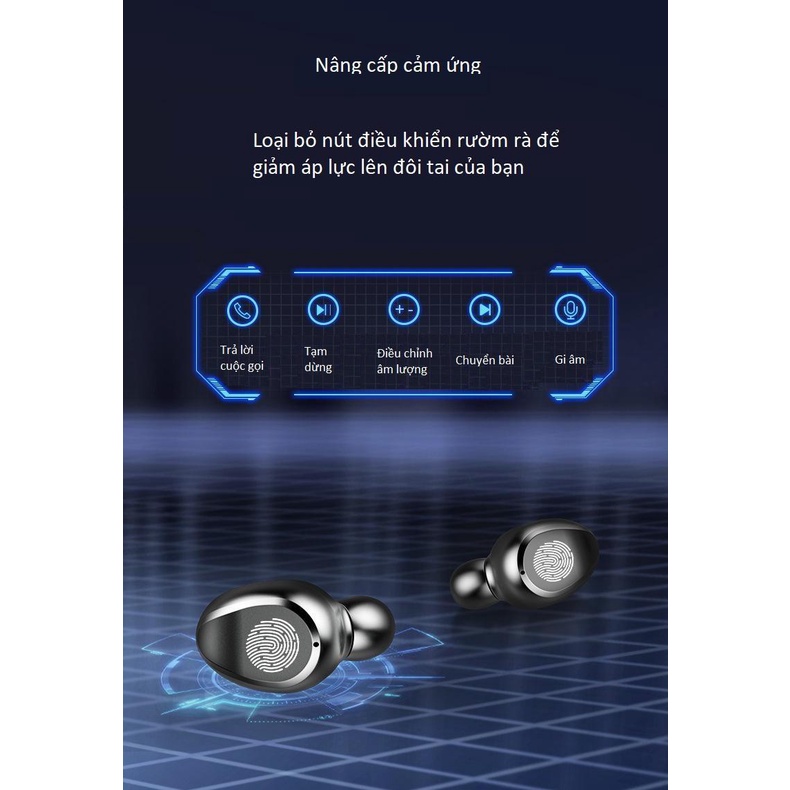 Tai nghe F9 bluetooth 5.0 kiêm sạc dự phòng 2000mAh