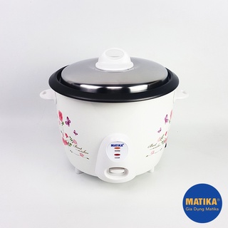 Nồi cơm điện 🎯matika 🎯 nồi cơm điện nắp rời chính hãng dung tích 1,2l, nấu cơm ngon nức nở mtk-dr12