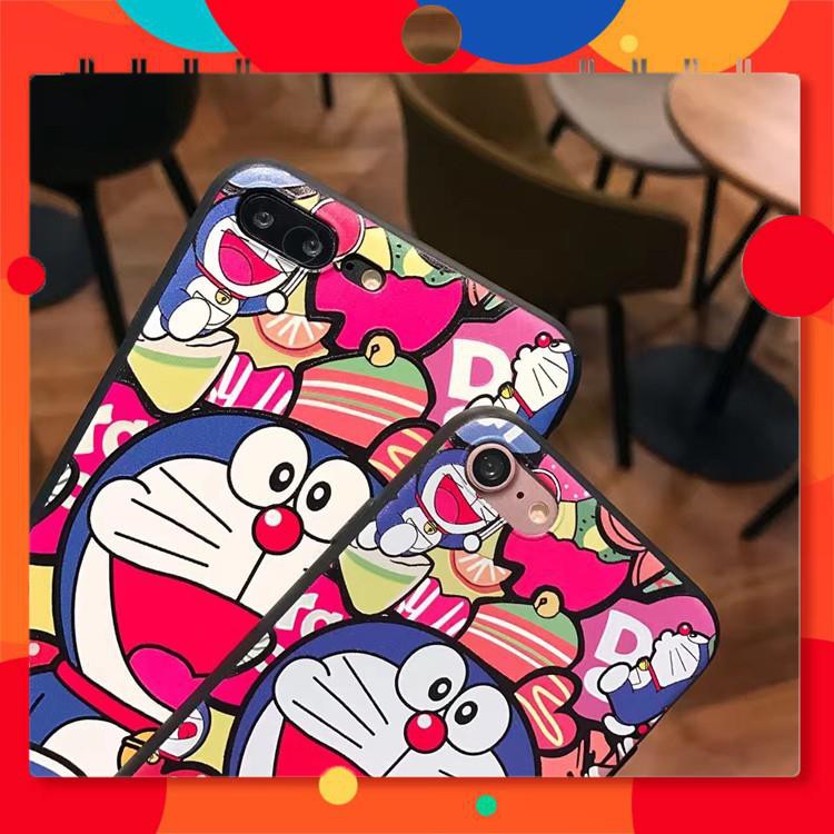 Ốp mèo máy tinh nghịch Doremon màu hồng dành cho Iphone, Oppo, Samsung