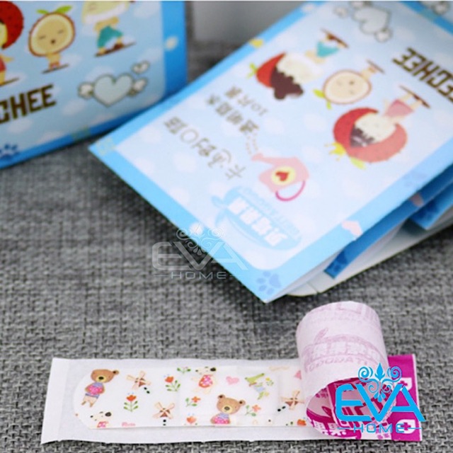 Set 10 Miếng Băng Keo Cá Nhân Hoạt Hình Cute Bandages Trong Suốt