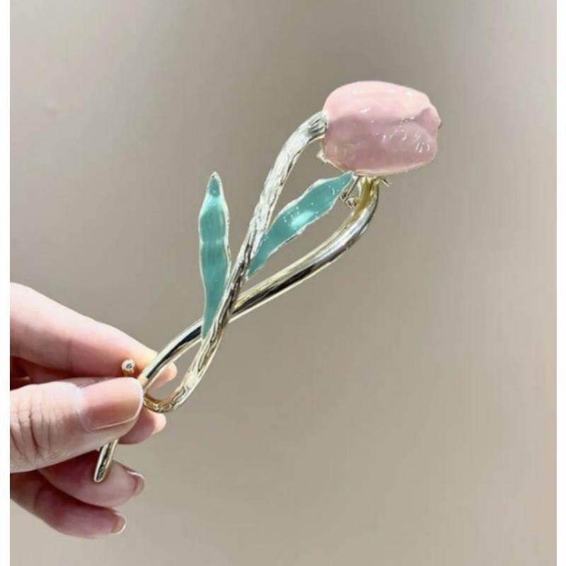 Kẹp Tóc Hình Hoa Tulip Thanh Lịch Cho Nữ