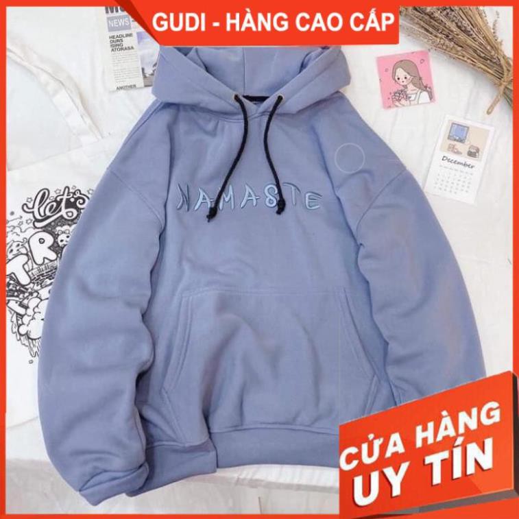 Áo Nỉ Hoodie Nữ From Rộng Chữ Thêu, Áo Khoác Thun Nỉ Chất Mịn - GUDI HÀNG CAO CẤP