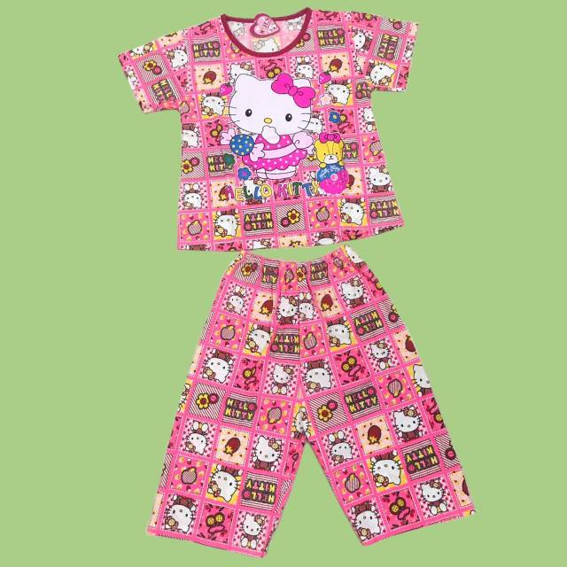 Bộ Đồ Ngủ Pijama In Hình Hello Kitty Dễ Thương Cho Bé Từ 10-12 Tuổi