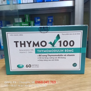 Viên nang mềm THYMO 100 - Bổ sung Thymomodulin và vitamin tăng sức đề kháng hộp 60 viên