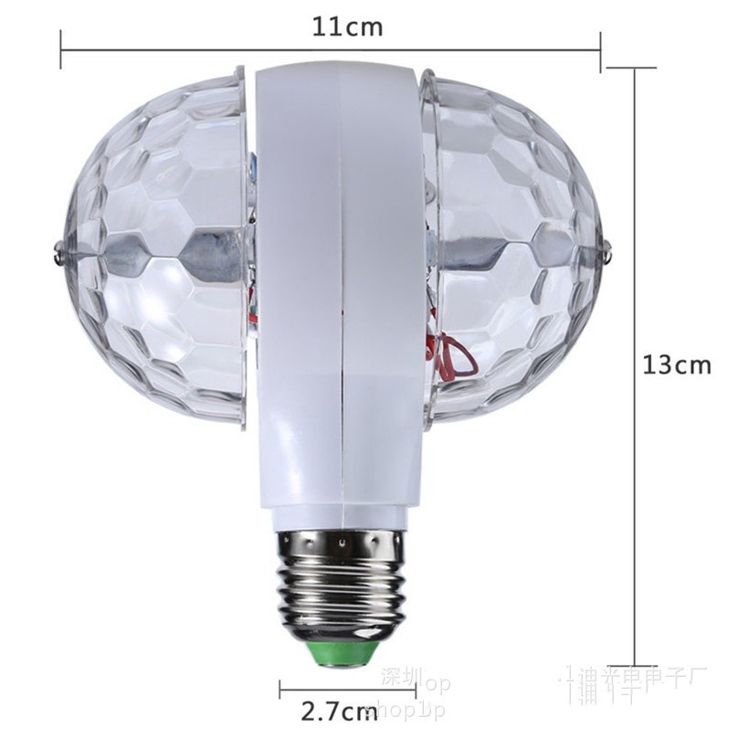 𝕲𝖎á 𝕾ỉ Đèn LED xoay vũ trường 7 màu đui E27 2 đầu , đèn sân khấu