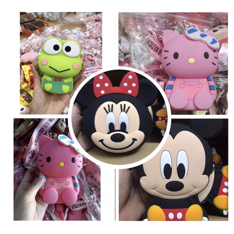 Túi đeo chéo silicon hình thú dễ thương