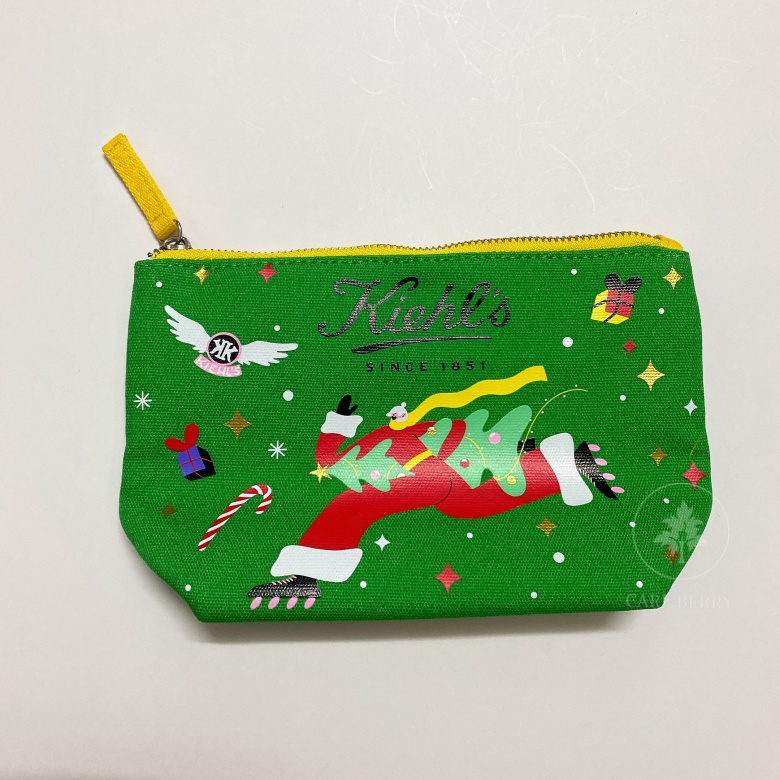 Túi mỹ phẩm Kiehl’s màu xanh (Ví Kiehls) Kiehl's Bag