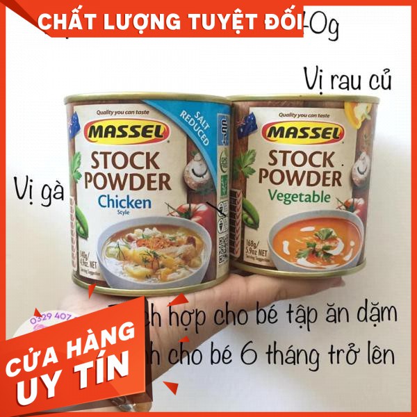 [ CHUẨN AIR] Hạt Nêm Massel Stock Úc, Nêm Massel Stock Powder 168g