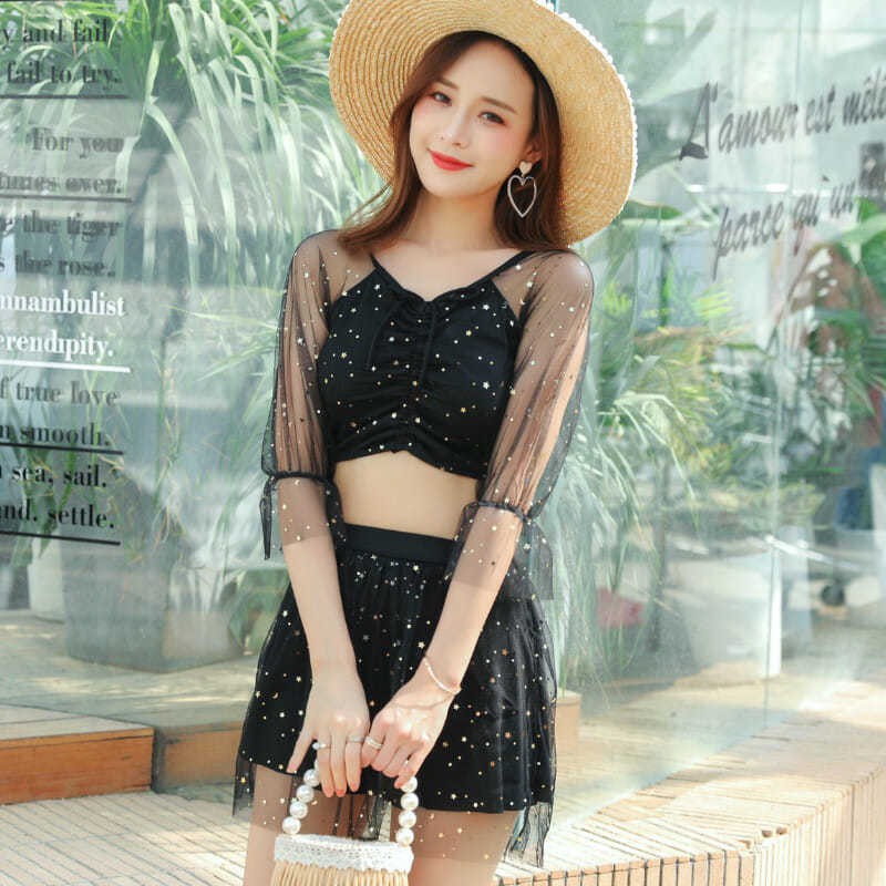 Bộ bơi nữ 2 mảnh dáng tiểu thưu phối ren sang chảnh 2020 | BigBuy360 - bigbuy360.vn