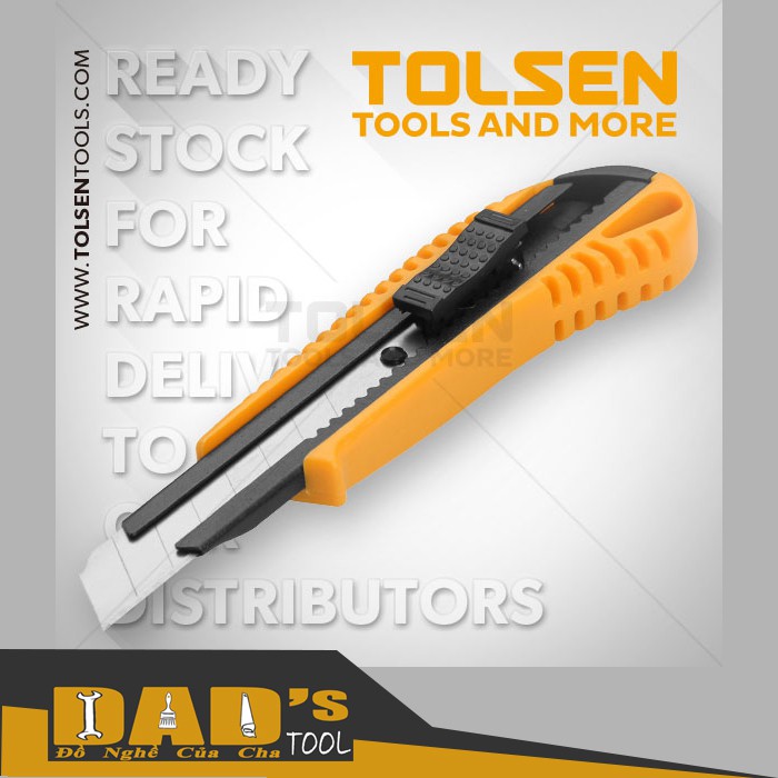 DAO RỌC GiẤY 18*100MM CÁN NHỰA / NHÔM - TOLSEN 30001/02