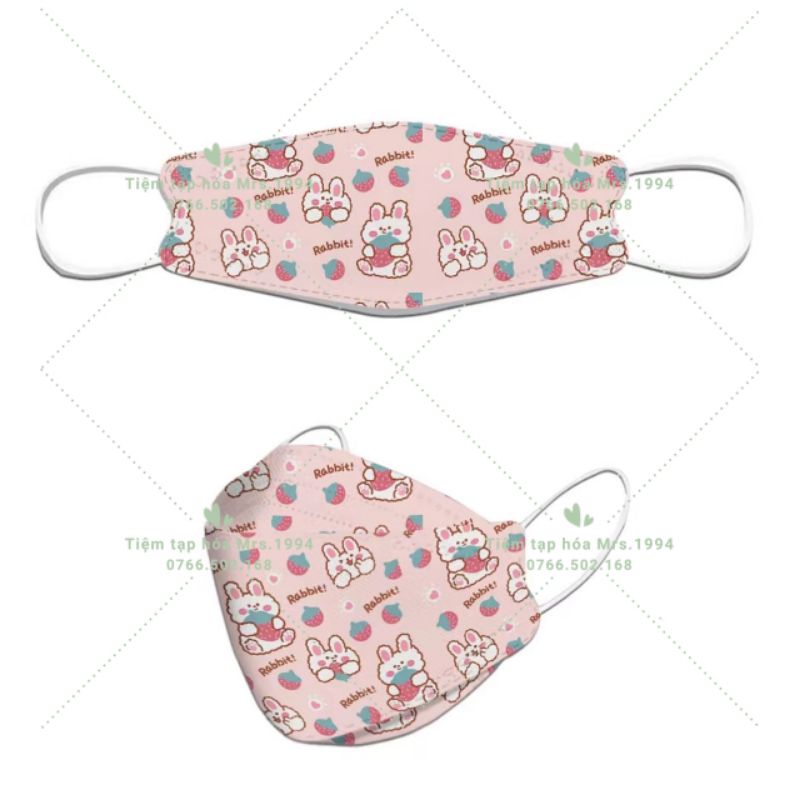 &lt;Combo 10 bịch&gt; Bịch 10 cái Khẩu trang KF94 - 4 lớp người lớn
