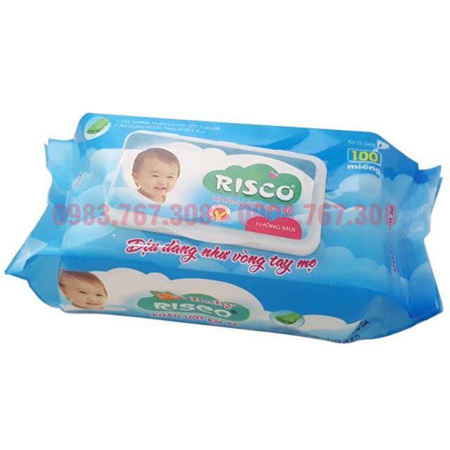 Khăn Ướt Không Mùi Baby Risco 100 Tờ Có Nắp Đậy (An Toàn Cho Bé Sơ Sinh) - 8938506395073