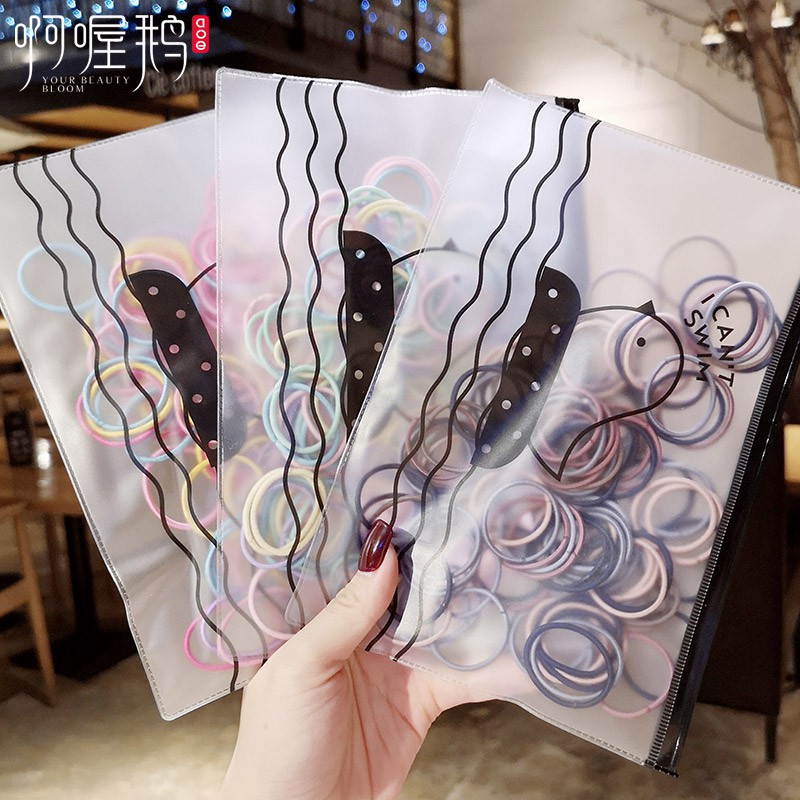 Dây Buộc Tóc Cao Su Co Giãn Loại Nhỏ Phong Cách Hàn Quốc Đơn Giản Cho Nữ