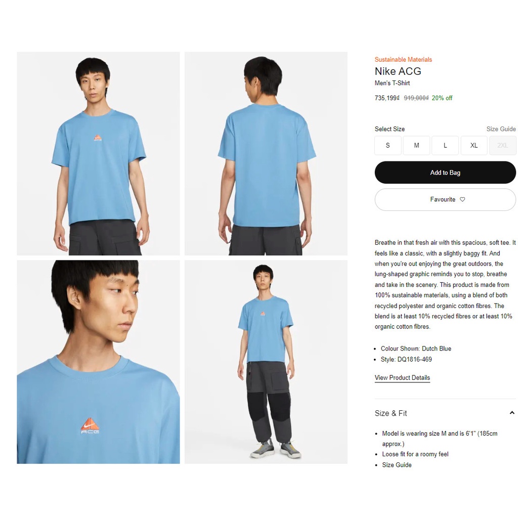 Nike - Áo thun thể thao Nike ACG Men's T-Shirt DQ1816-469