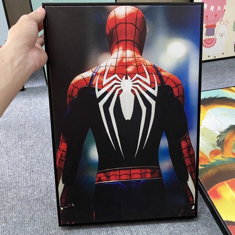 Tranh Canvas Spider Man Treo Tường Trang Trí Decor Nhà Cửa