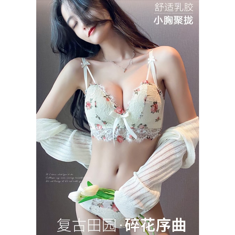 Áo Ngực Latex Phối Ren Thêu Hoa Hồng Có Thể Điều Chỉnh Nâng Ngực Thoải Mái Thời Trang Cho Nữ 32/70AB Cup-38/85AB