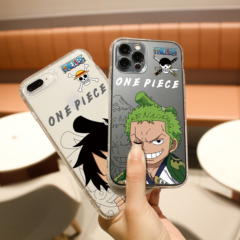 Ốp lưng iphone Ốp điện thoại Suntaiho bằng TPU họa tiết One Piece khung vuông cho IPhone 13 12 11 Pro Max X Xs Max XR 8 7 6 6S Plus