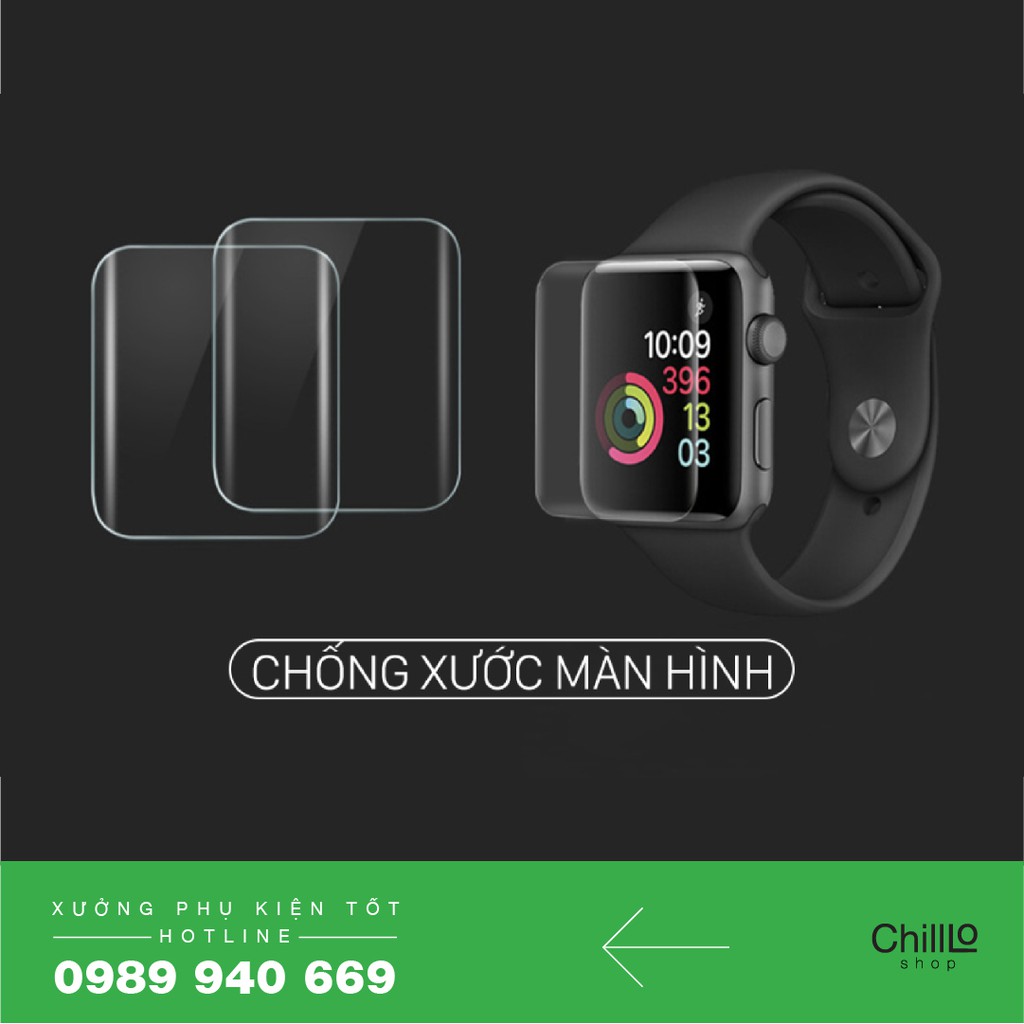 Miếng Dán PPF Apple Watch Bảo Vệ Màn Hình Đồng Hồ Thông Minh Chống Trầy Xước Va Đập Tự Phục Hồi Size 38/40/41/42/44/45mm