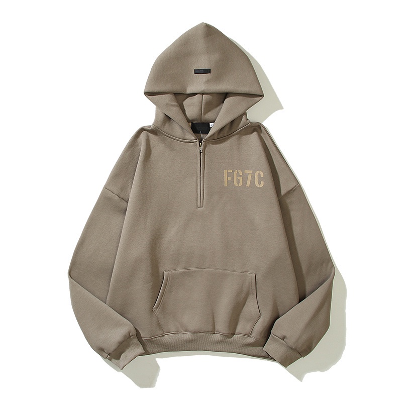 Áo hoodie tay dài in chữ cái FG7C phong cách cổ điển thời trang unisex