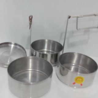 Khay đựng cơm inox 3 tầng lớn
