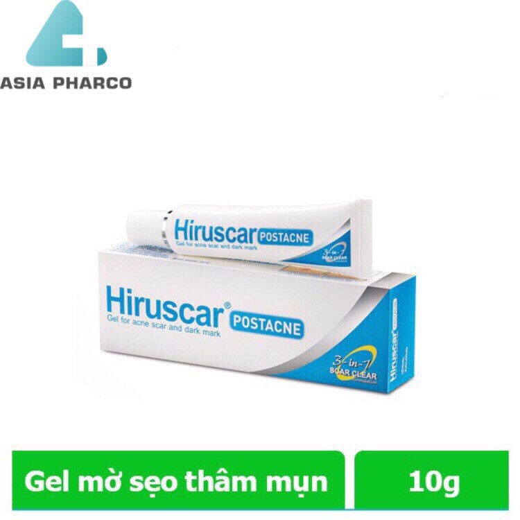 Gel chăm sóc sẹo mụn và mụn thâm Hiruscar Post Acne 10g