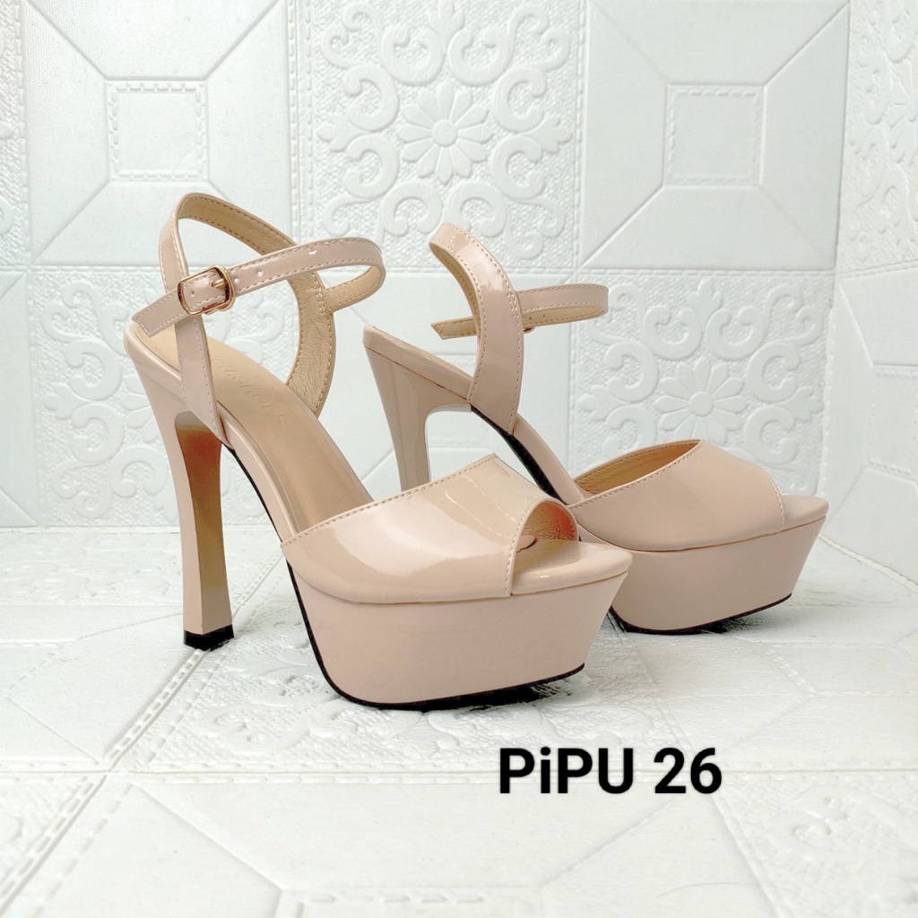 Giày cao gót đế đúp 13, sandal cao gót thời trang,hoa hậu catwalk giày cưới,pipu 26