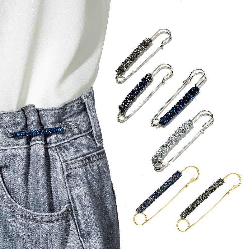 Ghim Cài Áo/Áo Khoác Cardigan Cố Định Chống Ánh Sáng Đính Pha Lê Nhân Tạo Thời Trang Dành Cho Nữ