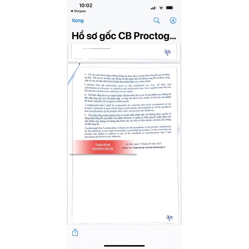 Proctogel - Túp 20g -  Gel bôi trĩ, giúp liền vết thương.