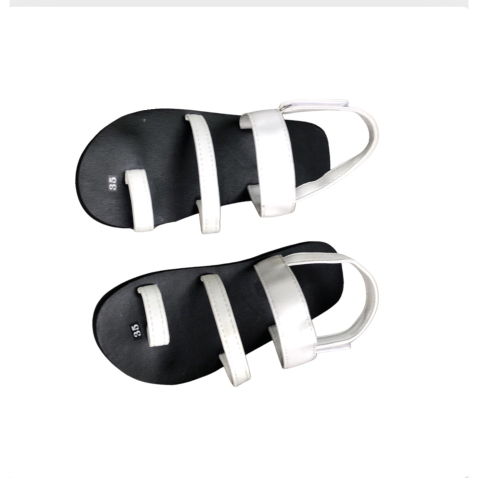 sandal đồng nai dép xăng đan nam và nữ ( đế đen quai trắng ) size từ 35 nữ đến 43 nam