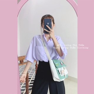 ✔️Sơ Mi Trắng Tay Lỡ 1 Túi - Dễ Phối Đồ