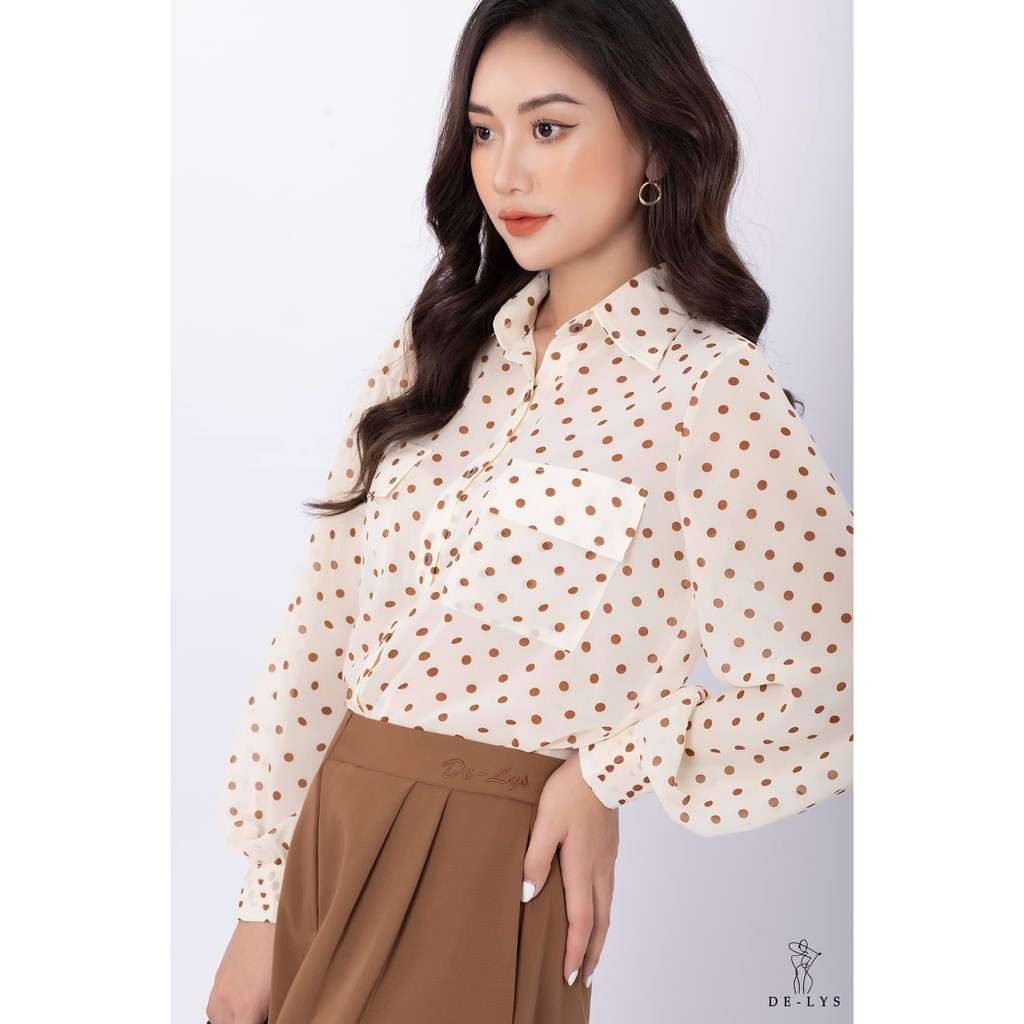 Quần đùi nữ ống rộng cạp cao Delys quần short nữ xếp ly có túi sườn
