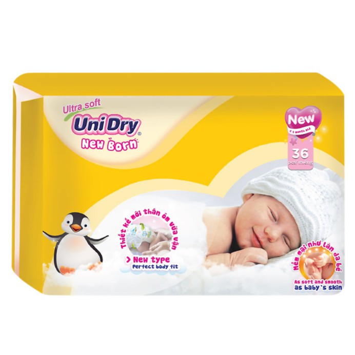 Tã Dán Sơ Sinh UniDry NB36 (36 Miếng)