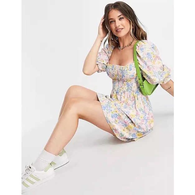 Đầm Stra hoa hồng size S chính hãng used mới 95%