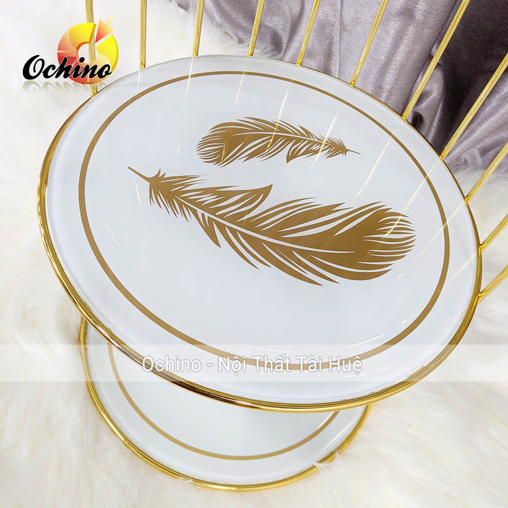 Mặt kính Lông vũ của  Kệ Lồng Chim Decor Trang Trí Bàn Trang Điểm size 26cm (Ảnh Thật)