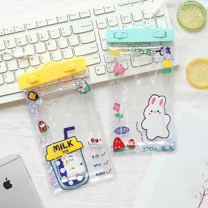Túi chống nước điện thoại dạng phao nổi trên mặt nước kèm dây đeo cổ (giao ngẫu nhiên)