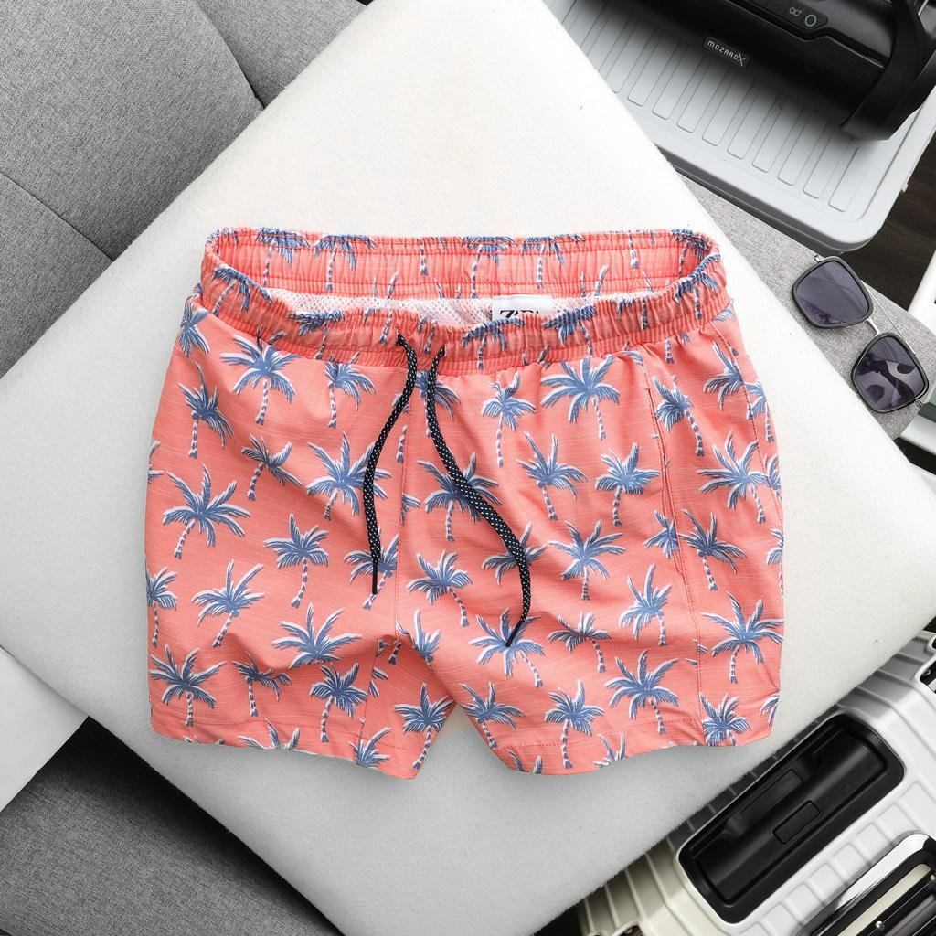 Quần short đi biển chất dù mỏng nhẹ lót lưới , Quần đùi đi biển unisex - 3bros