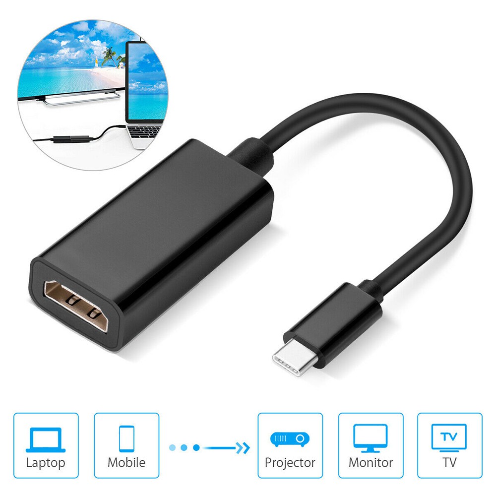 Đầu Chuyển Đổi Từ Cổng Type-C Sang Hdmi Av Tv Usb C 4k Male Sang Female Type C Sang Hdmi